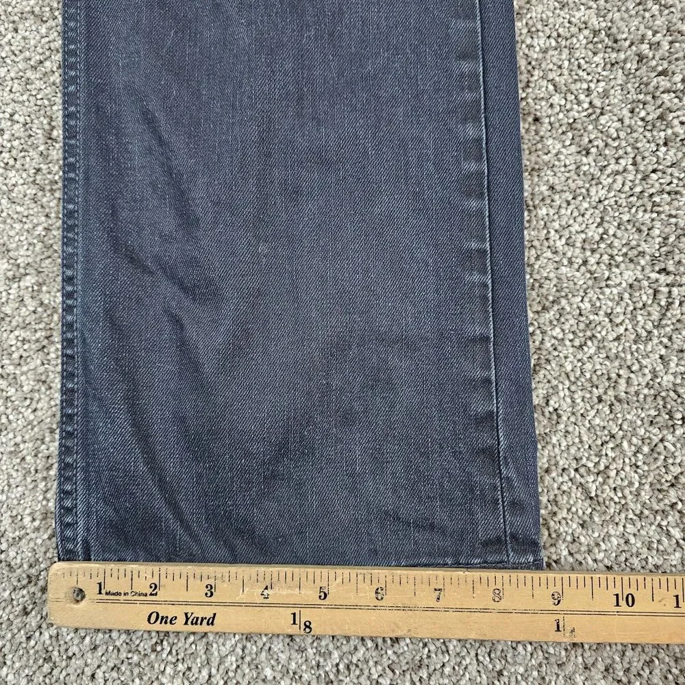 Banana Republic Jeans Mens 35x33 Black Vintage Straight Distressed Whiskering